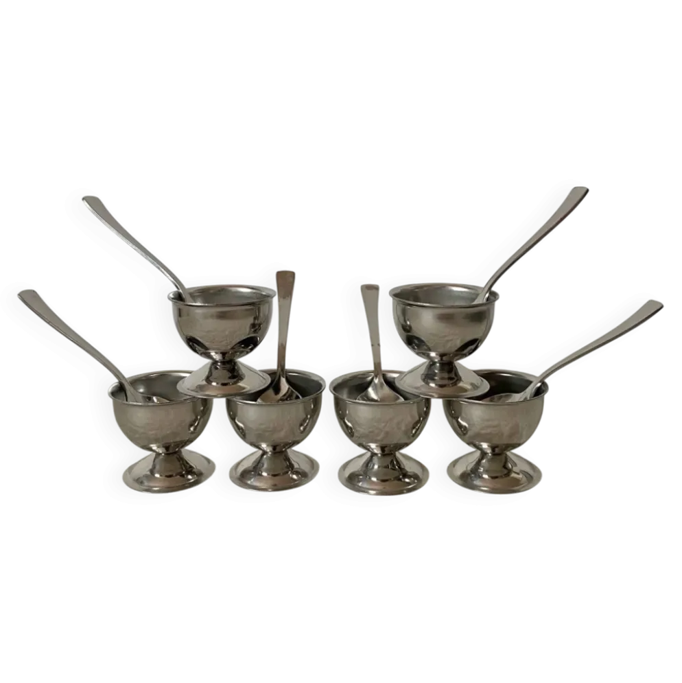 Set de coquetiers en inox par Guy Degrenne