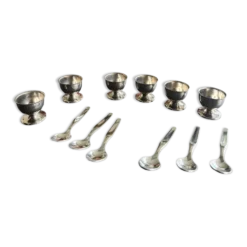 Set de 6 coquetiers et cuillères Guy Degrenne