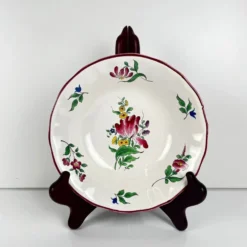 Set de 6 coupelles, modèle Réverbère par KG Lunéville, motif tulipe et rose