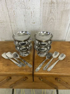 Set de 6 coupes à glace et petites cuillières