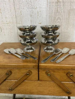 Set de 6 coupes à glace et petites cuillières
