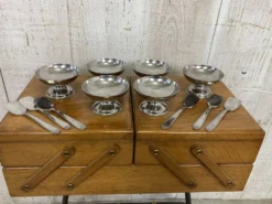 Set de 6 coupes à glace et petites cuillières