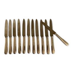 Set de 12 couteaux de brasserie à dessert Cluny Vieux Paris 1960