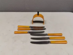 Set de couteaux à fruits, produit pendant la période Art Déco à Eskilstuna, en Suède.