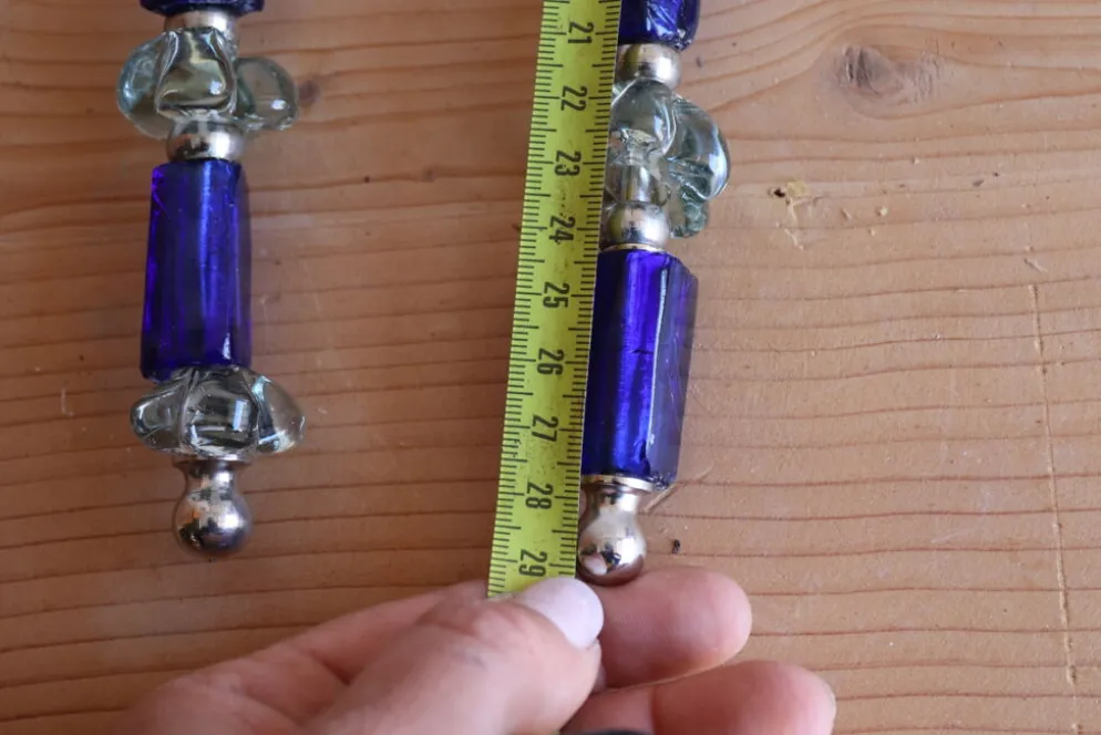 Set de couvert de service en verre bleu italien