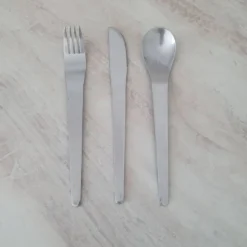 Set de 3 couverts en inox Space Age