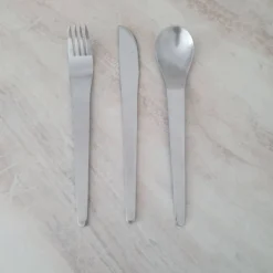 Set de 3 couverts en inox Space Age