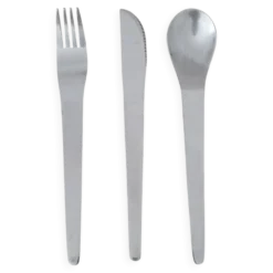 Set de 3 couverts en inox Space Age