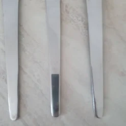 Set de 3 couverts en inox Space Age