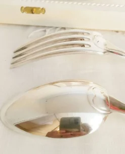 Set de couverts Ercuis en argent , 1 fourchette et 1 cuillère