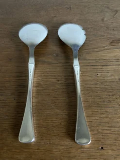 Set de couverts à salade midcentury Denmark Sorensen argent sterling 1959