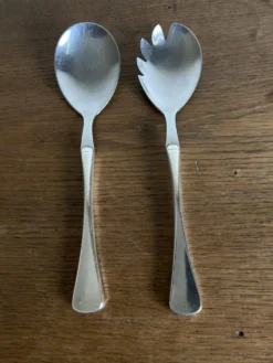 Set de couverts à salade midcentury Denmark Sorensen argent sterling 1959