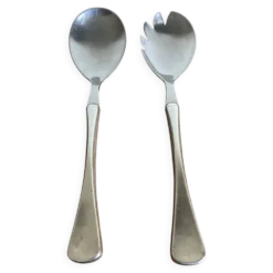 Set de couverts à salade midcentury Denmark Sorensen argent sterling 1959