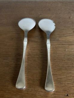 Set de couverts à salade midcentury Denmark Sorensen argent sterling 1959