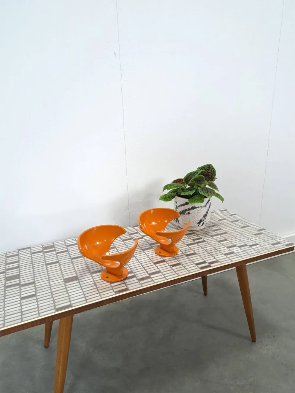Set de 2 crochets orange de l'âge spatial, crochet mural, porte-manteau.