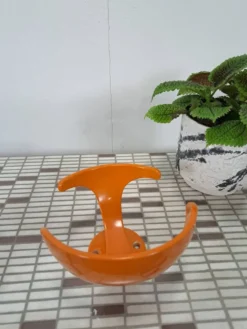 Set de 2 crochets orange de l'âge spatial, crochet mural, porte-manteau.