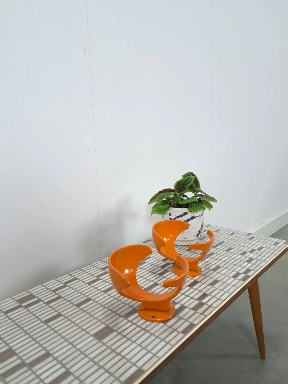 Set de 2 crochets orange de l'âge spatial, crochet mural, porte-manteau.