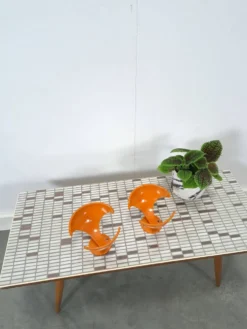 Set de 2 crochets orange de l'âge spatial, crochet mural, porte-manteau.
