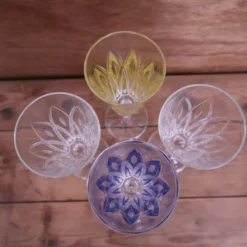 Set de 4 flûtes à champagne Arlequin verrerie de Reims / VMC