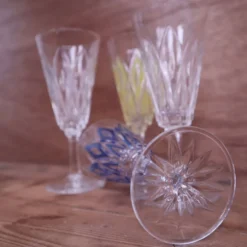 Set de 4 flûtes à champagne Arlequin verrerie de Reims / VMC
