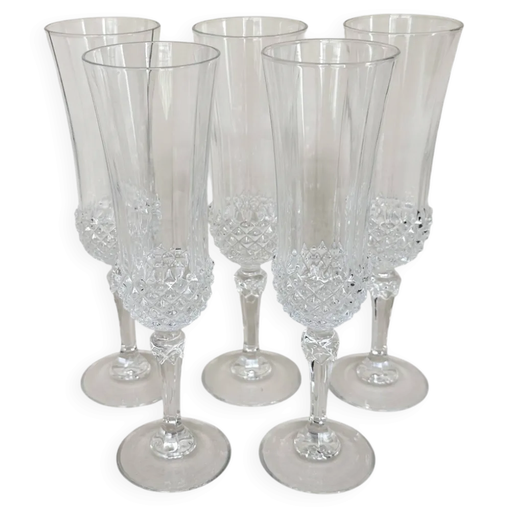 Set de 5 flûtes à champagne Cristal d'Arques