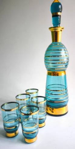 Set de liqueur Mid Century Modern Toscana années 60