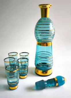 Set de liqueur Mid Century Modern Toscana années 60
