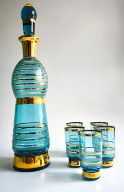 Set de liqueur Mid Century Modern Toscana années 60
