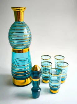 Set de liqueur Mid Century Modern Toscana années 60