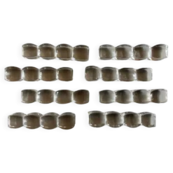 Set de 8 porte couteaux coussins modernistes en cristal sonnant 1940