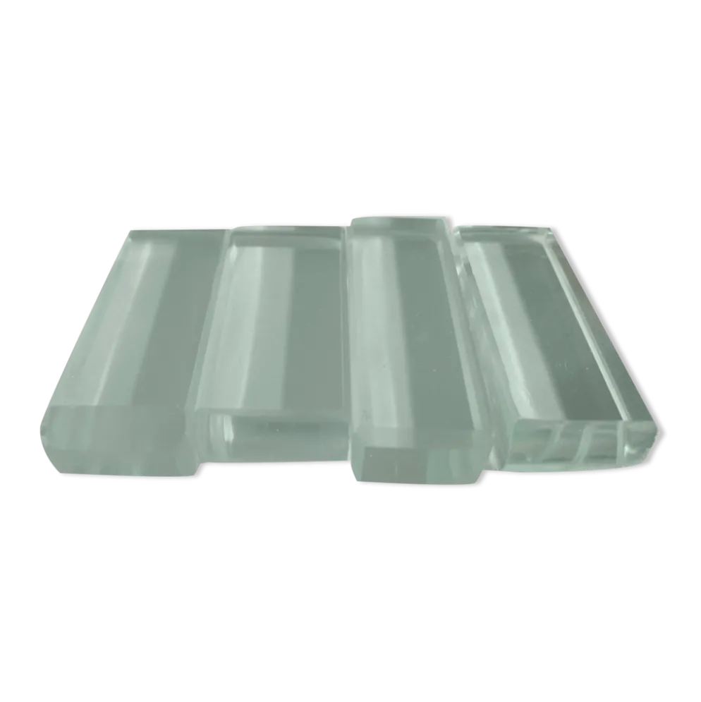 Set de 4 porte couteaux en cristal modernistes