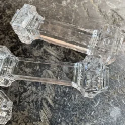 Set de 4 porte-couteaux en verre