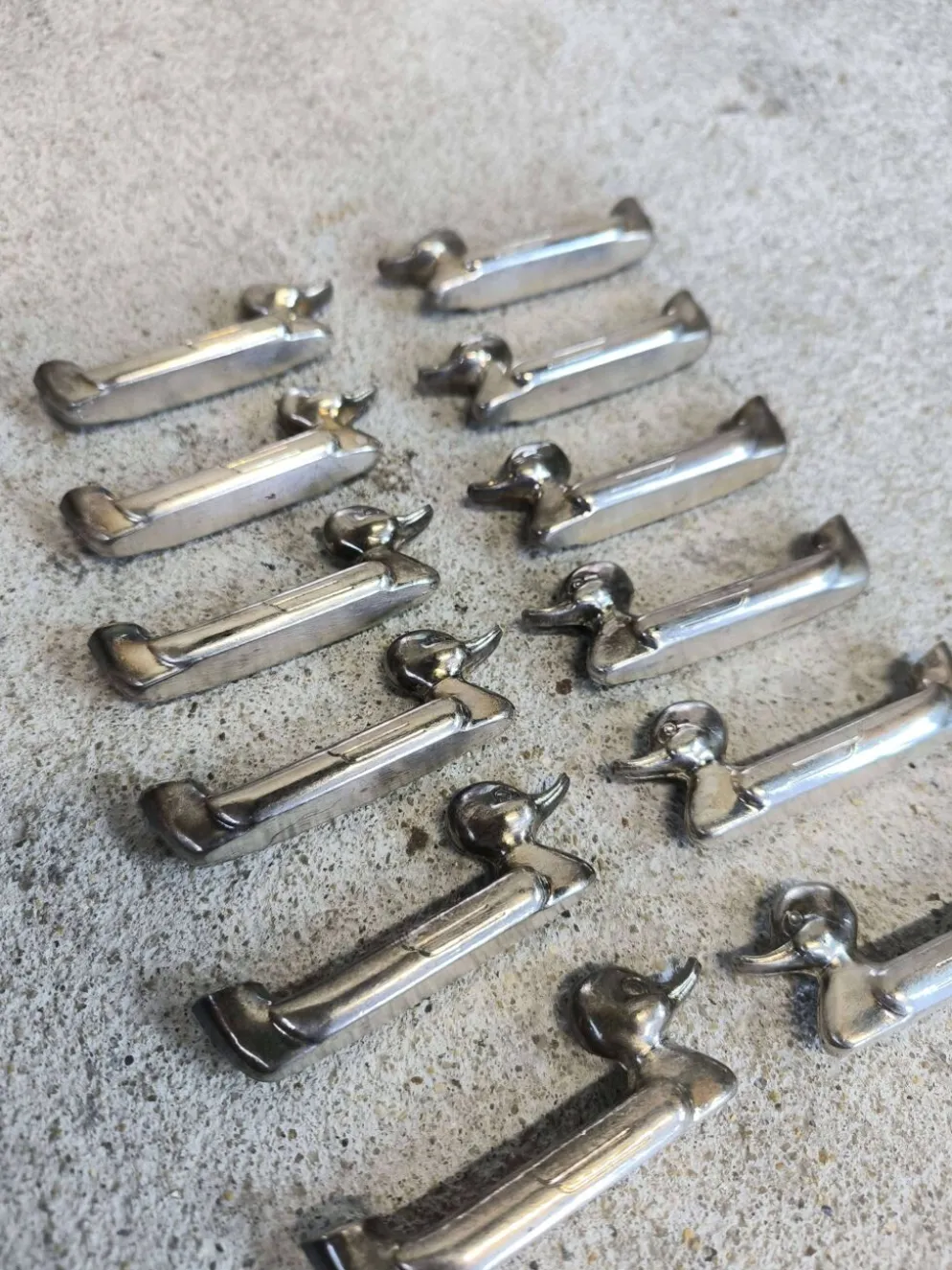 Set de 12 portes couteaux, porte noms vintage