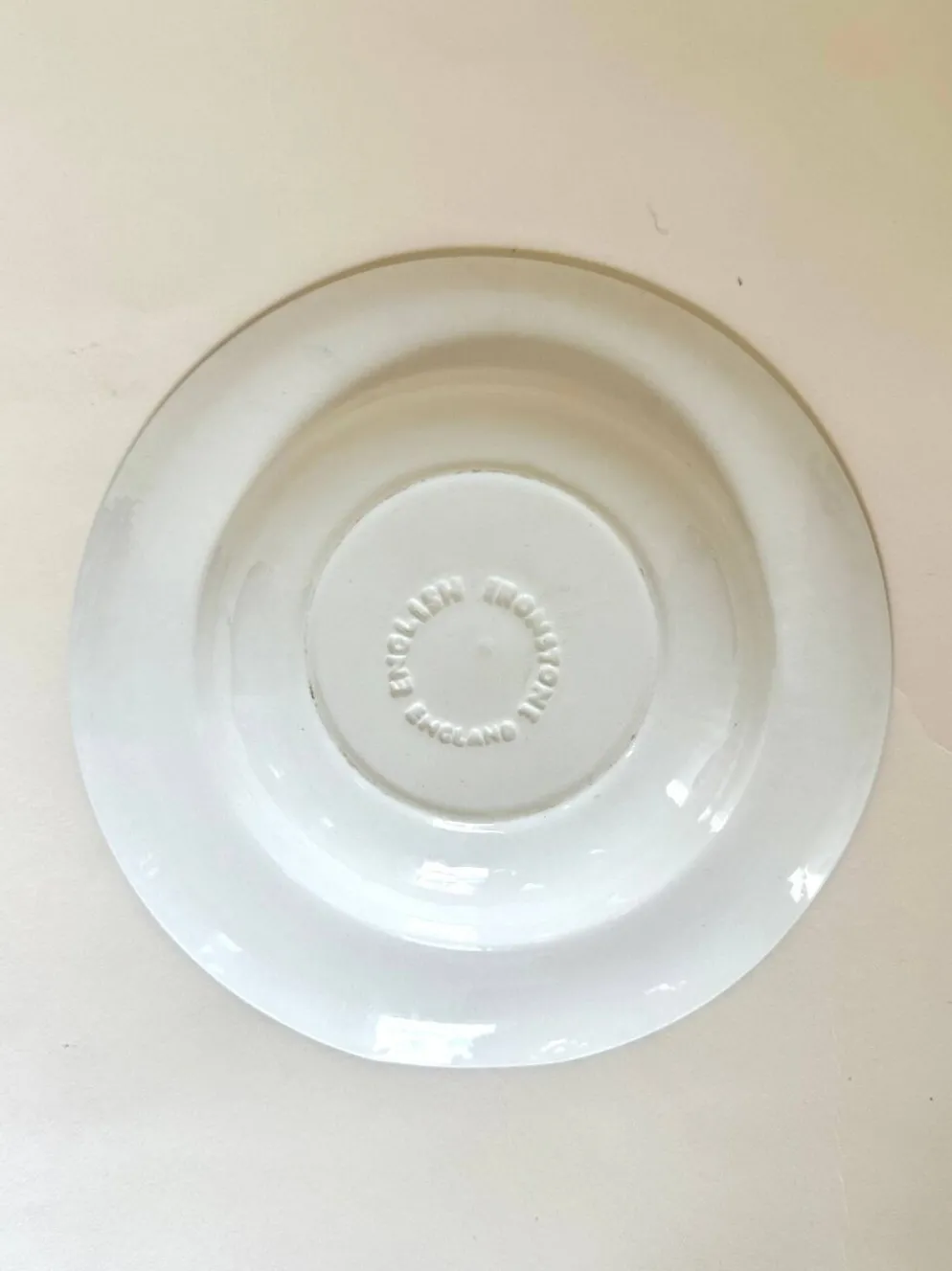 Set de six assiettes creuses anglaises, en céramique ironstone, motifs fleurs