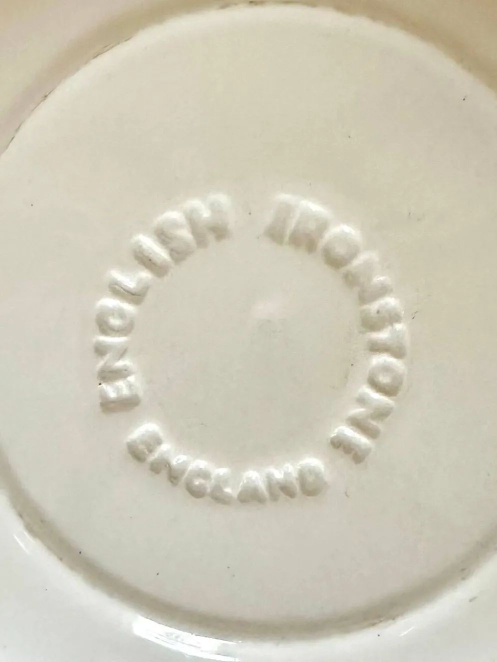 Set de six assiettes creuses anglaises, en céramique ironstone, motifs fleurs