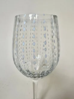 Set de six verres à vin blanc mouchetés