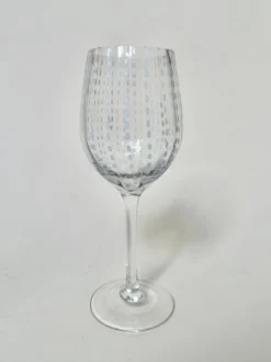 Set de six verres à vin blanc mouchetés