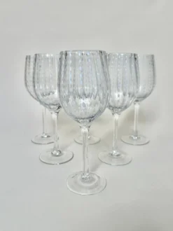 Set de six verres à vin blanc mouchetés