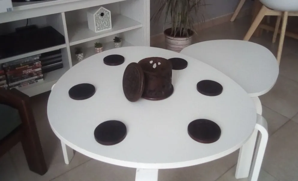 Set de sous verres en bois exotique