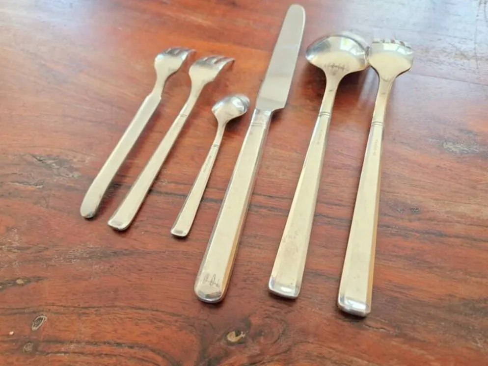 Set de table, 6 pièces Wilkens modèle Diamant en métal argenté Royal Design