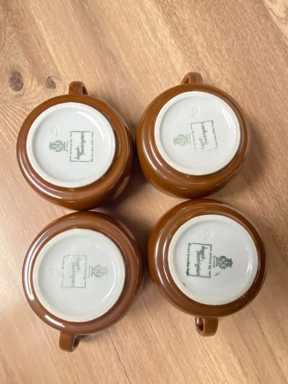 Set de 4 tasses Bavaria pour Dupont Fourdrigniers