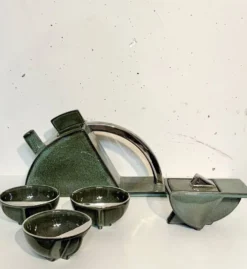 Set de thé « Sextant », Yves Cordier, studio salins, 1980