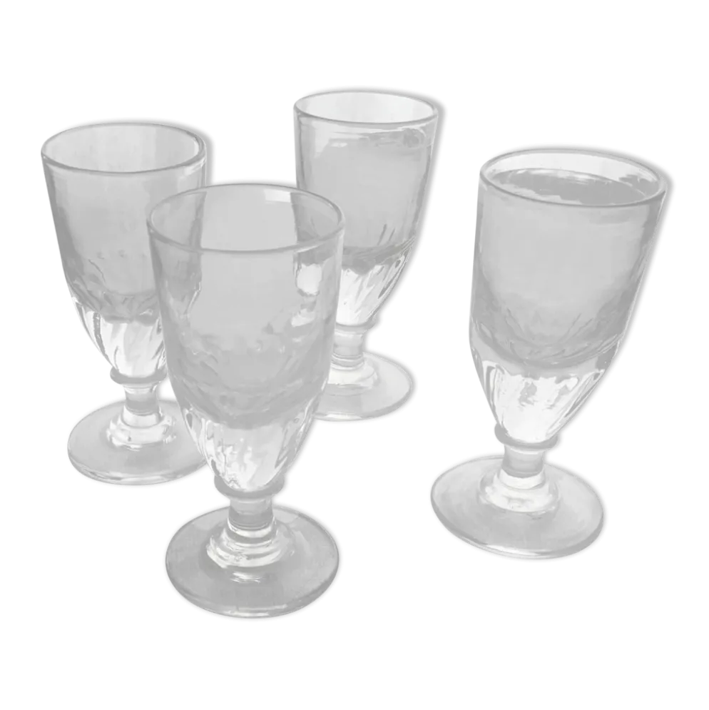 Set de 4 verres à absinthe 19eme