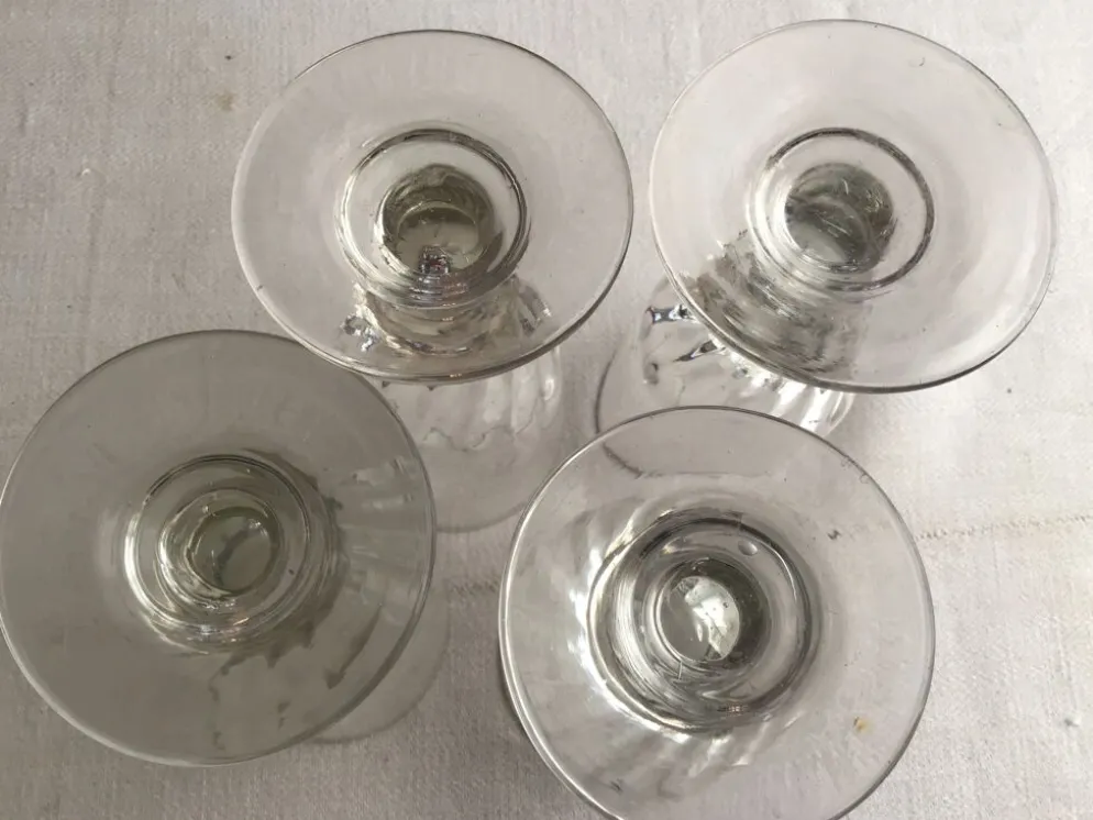 Set de 4 verres à absinthe 19eme