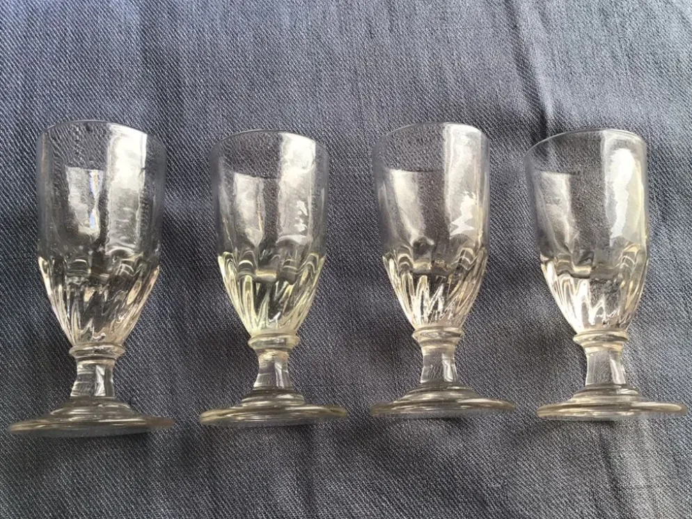 Set de 4 verres à absinthe 19eme