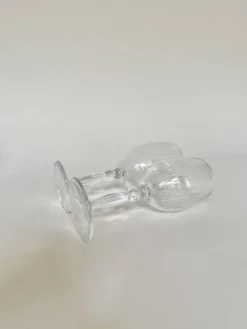 Set de 4 verres à eau et 4 verres à vin, verre tourbillonnant