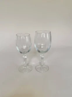 Set de 4 verres à eau et 4 verres à vin, verre tourbillonnant
