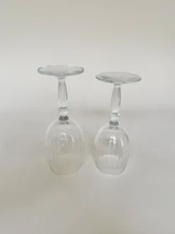 Set de 4 verres à eau et 4 verres à vin, verre tourbillonnant