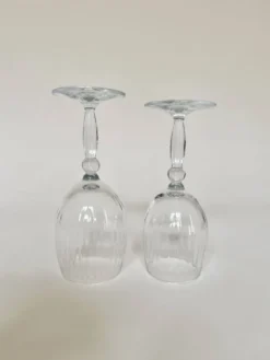Set de 4 verres à eau et 4 verres à vin, verre tourbillonnant