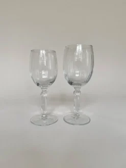 Set de 4 verres à eau et 4 verres à vin, verre tourbillonnant